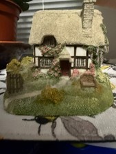 Vintage 1993 Hawthorne Rose Arbour Cottage Thatcher's Crossing Sculpture picture