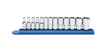 GEARWRENCH 13pc 1/4 Drive Metric Mid Length Socket Set 6 Point Semi Deep #80304S picture