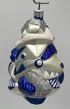 Vintage 2004 Patricia Breen Glass De Saint-Exupéry Claus Christmas Ornament 4.5” picture
