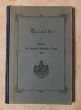 BEYOND RARE ORIGINAL 1917 BAVARIAN OFFICER RANGLISTE GERMAN MILITARY WORLD WAR 1 picture