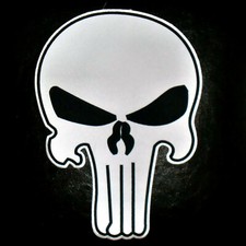 LARGE Skull Punish Dead Rocker Vest Jacket Biker Back Patch Rider Motorcycle  picture
