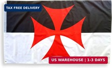 Knights Templar Flag  3x5 Foot, Polyester, Double Stitched, Crusades Theme picture