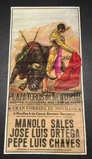 Original 1977 ‘Gran Corrida de Novillos’ Bullfighting Poster Madrid, Spain picture