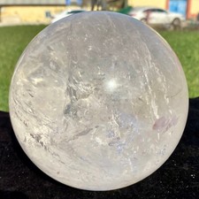 8.68LB Natural White Crystal Clear Quartz Crystal Sphere Ball Healing Meditation picture