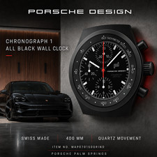 Genuine Porsche Design Chronograph 1 All Black Wall Clock WAP0701500RIND picture