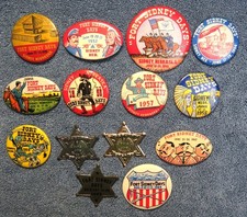 Group of 14 Different Fort Sidney Days, Nebraska Pinback Button 1951-1964 picture