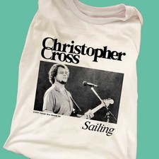 Christopher Cross Retro Sailing Shirt Short Sleeve White Unisex S-5XL SNG105 picture