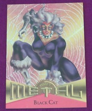 Vintage Fleer 1995 Marvel Metal Flasher Black Cat Trading Card # 70 picture