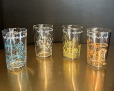 VTG Flintstones Juice Glasses 1962-63 Welch's Jelly 4 1/4