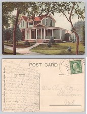 1908 Pierce Nebraska Residence on 5th St. House Postcard W.A. Pohlmann picture