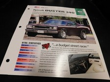 1971 Plymouth Duster 340 Spec Sheet Brochure Photo Poster picture