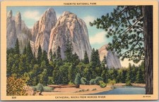 c1934 YOSEMITE NATIONAL PARK Linen Postcard 