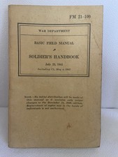 Soldiers Handbook May 1942 Vintage WWII Army Military History Training Ephemera picture