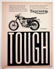 1966 Triumph T100/R Tiger Motorcycle Vintage Magazine Ad Ephemera picture