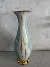 Mitterteich Barvaria MCM VTG  Atomic 10.75”  Vase Hourglass Porcelain Rare picture