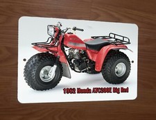 1982 Honda ATC200E Big Red Bike 3 Wheeler Quad ATV 8x12 Metal Wall Sign picture
