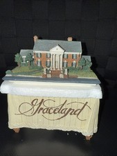 RARE Elvis Presley's GRACELAND The King Vintage 1998 Figurine Music Box Original picture