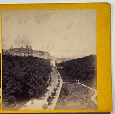 View from the Valley Bridge - Historic Seaside Scene Vintage Stereoview Card picture