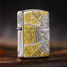 Zippo Armor Four Horsemen of the Apocalypse Lighter – 4 Engraved Sides picture