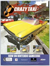 Crazy Taxi - PS2 GameCube - Vintage Original Print Ad/Poster Promo Art 2001 picture