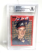 Tom Glavine and John Smoltz Signed Card 1990 Donruss Error Card #BC-12 Atlanta picture