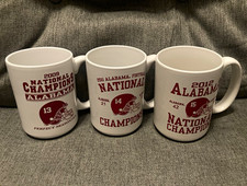Alabama Crimson Tide National Champions Coffee Mug Set 2009 2011 2012 picture