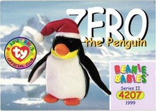 TY Beanie Babies Series 2 Zero the Penguin #247 Single Card picture