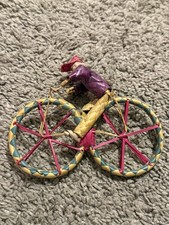 Vintage 1940s Mexican Peasant  Hand Woven  Ornament Folk Art picture