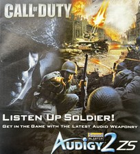 RARE Call Of Duty Activision Print Ad 16.5x25.5cm 2004 Sound Card Promo MAXC picture