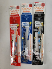 Zebra Sarasa Snoopy Design Refill Red Blue Black 0.5mm RARE NEW picture