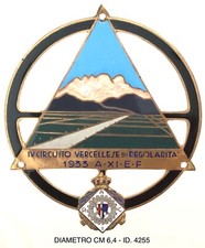 Vercelli IV° CIRCUIT VERCELLI DI REGULARITÀ 1933 XI° car plate RACI picture