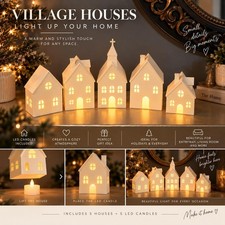 10PCS Christmas Village Sets - 5 village 5 LED picture