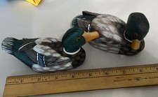 Set of  2 Small Wooden Mallard Ducks picture