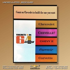 UNCIRCULATED Vintage 1964 Chevrolet Full Line 20 pg Color Brochure picture