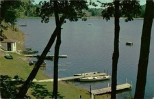 1956 Long Lake Three Rivers Michigan Postcard L.L. Cook 17490 Posted picture