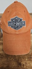 Vintage Harley Davidson Orange Cap One Size Since 1903 Retired Ernie Williams... picture