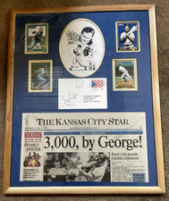 1992 George Brett 3000 Hit Newspaper.  Autograph and Baseball Cards picture