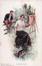 Postcard Vintage(1) An Hour/Art.He:Hope she's interested in me #103 UP (#889) picture