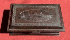 Rare Vtg USSR Bakelite Jewelry Box Moscow Kremlin Relief Soviet Stalinist, 1950s picture