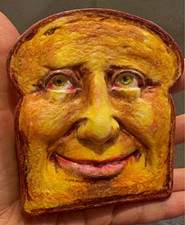 Nicolas Cage Face Toast Art Piece picture