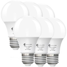 evelor 6-Pack A19 LED Light Bulbs,60 Watt Equivalent 6 Pack, Soft White 2700k picture