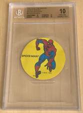 1983 Ovaltine Marvel Super Heroes Stickers💎 SPIDER-MAN 💎 BGS 10 💎 PRISTINE 💎 picture
