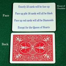 Shuffle Board Card, Bicycle Printed Gaff Card, Red picture