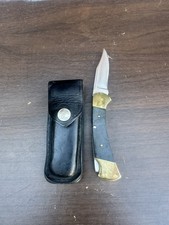 Vintage Buck 112 Ranger Finger Grooves w/leather Sheath picture