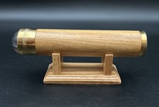 Vintage Brass & Wood Kaleidoscope & Stand  Beautiful View Quality Piece In Box picture