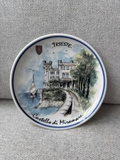 Vintage Trieste Italy Souvenir Plate Castello di Miramare Decorative Wall Plate  picture