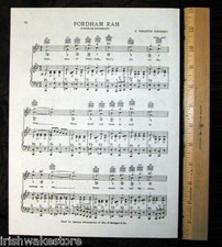 FORDHAM UNIVERSITY Vintage Song Sheet c 1938 