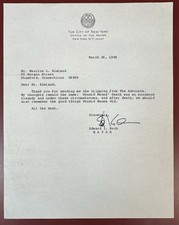 New York Mayor Ed Koch, March 26, 1986, Typed, Hand Signed Letter picture