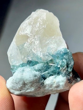 250 carats Blue Tourmaline with Quartz Combine Crystal Specimen from Afghanistan picture