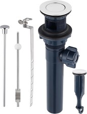 Universal Bathroom Sink Drain Stopper with Lift Rod, Chrome picture